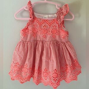 GAP Pink Baby Dress with Lace Accents